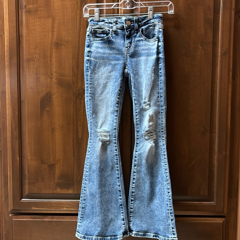 Girls BKE Bootcut distressed jeans size 10R